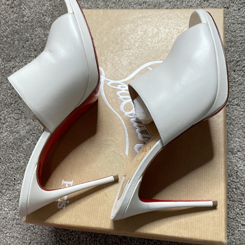 Nappa Pigamule 100 Slide Sandals 39 White - Picture 11 of 13